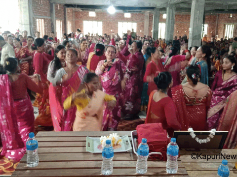 नेपाल महिला सङ्घ वराहक्षेत्रद्वारा तिज विशेष कार्यक्रम 